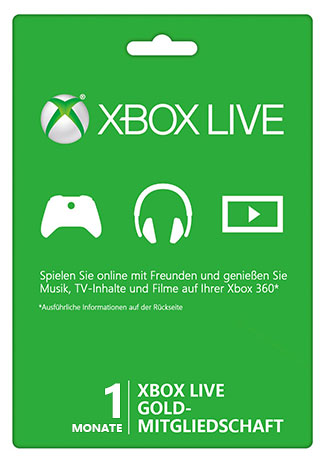

Xbox Live Gold – 1 Monat (Xbox 360/Xbox One/weltweit)-Deal
