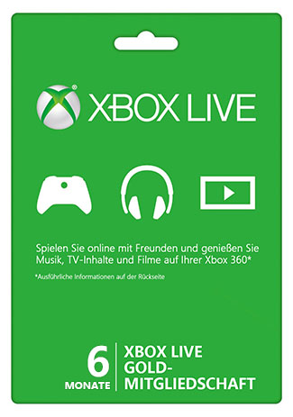 Official Xbox Live Gold – 6 Monate (Xbox 360/ Xbox One/ weltweit)