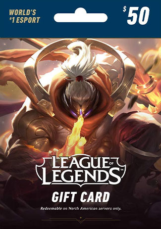 Official League Of Legends 50 USD Prepaid RP Cards US Code