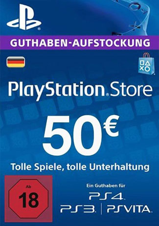 PlayStation Network Card - 50 Euro (PS4/PS3/DE)